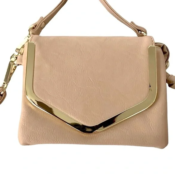 Charming Charlie’s Bag Crossbody & Wristlet Straps Sand Color Gold Trim Hardware - Picture 5 of 12